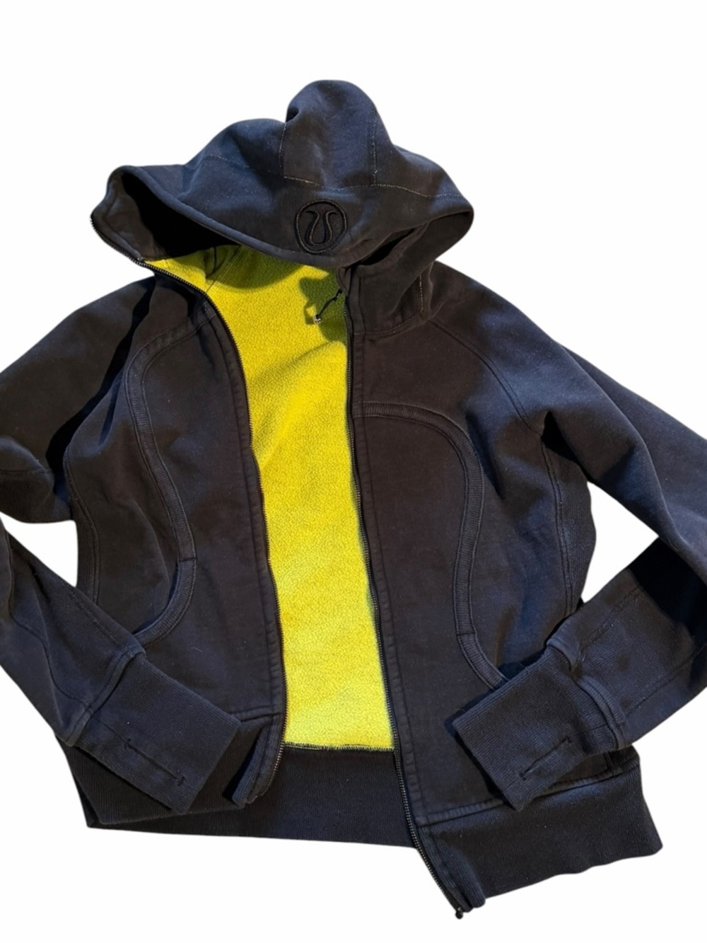 Vintage lululemon athletica original scuba Black Zip Hoodie size 12